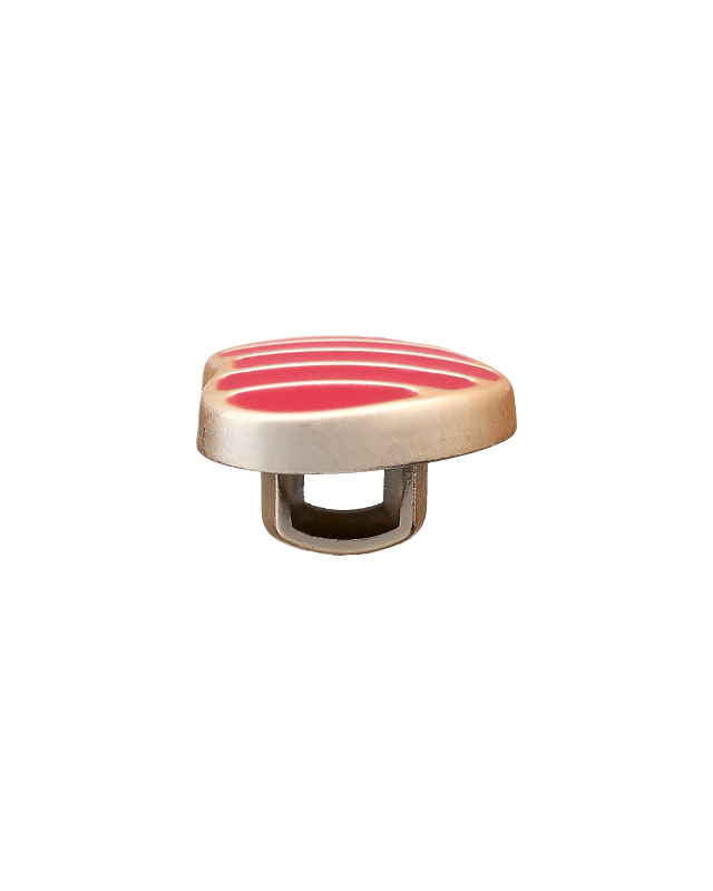 Bouton Petit Cœur Métallisé - 3 Coloris - Mercerine