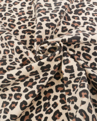 Tissu Jersey de Coton Mini Léopard - Mercerine