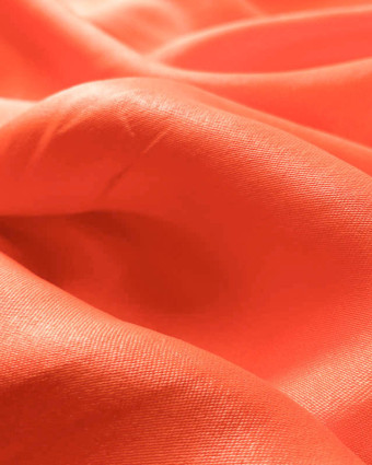 Tissu Cupro Satiné Orange, vendu au mètre - Mercerine