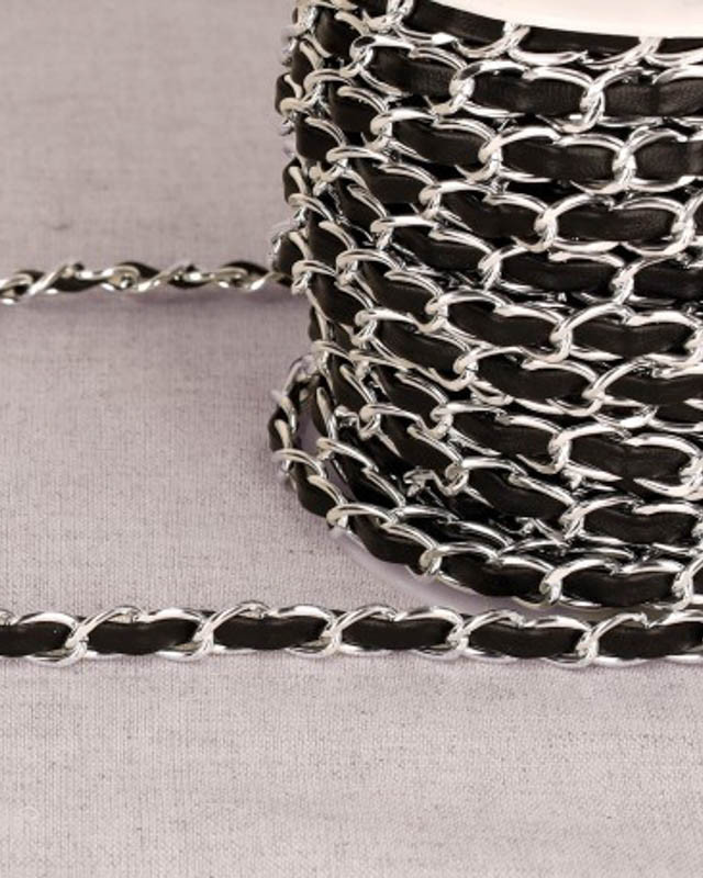 Chaîne Aluminium avec Lacette Simili Cuir - 4 Coloris - Mercerine