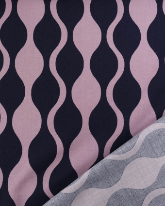 Viscose Ecovero Motif Wavy Mauve - Mercerine