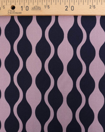 Viscose Ecovero Motif Wavy Mauve - Mercerine