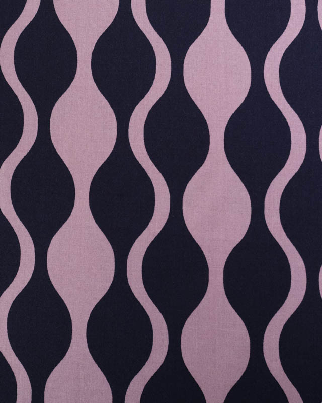 Viscose Ecovero Motif Wavy Mauve - Mercerine