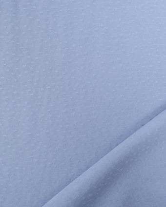 Tissu Viscose Motif Relief Bleu Bébé - Mercerine