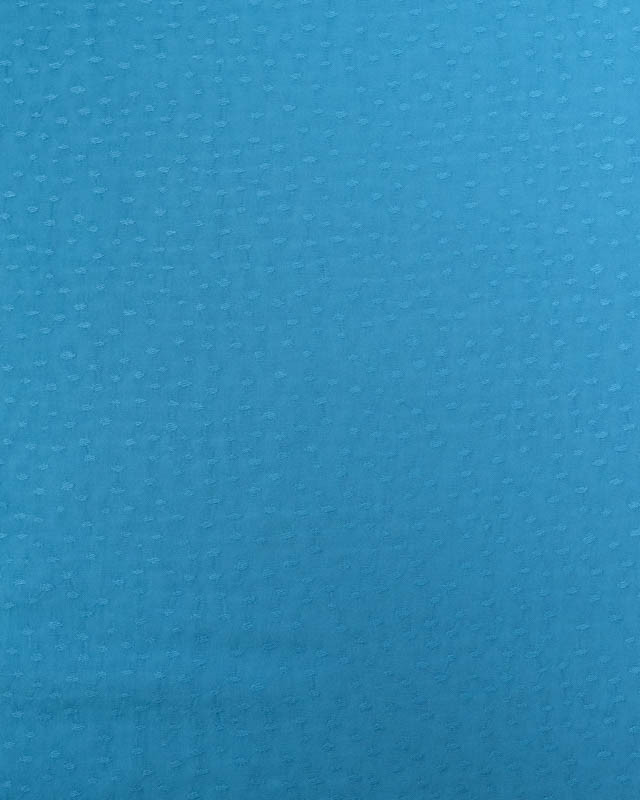 Tissu Viscose Motif Relief Bleu Azur - Mercerine