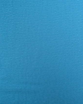 Tissu Viscose Motif Relief Bleu Azur - Mercerine