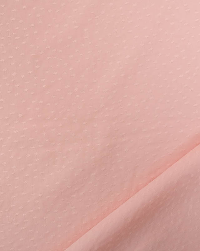 Tissu Viscose Motif Relief Rose Blush - Mercerine