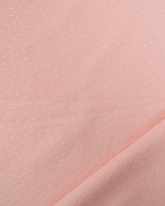 Tissu Viscose Motif Relief Rose Blush - Mercerine