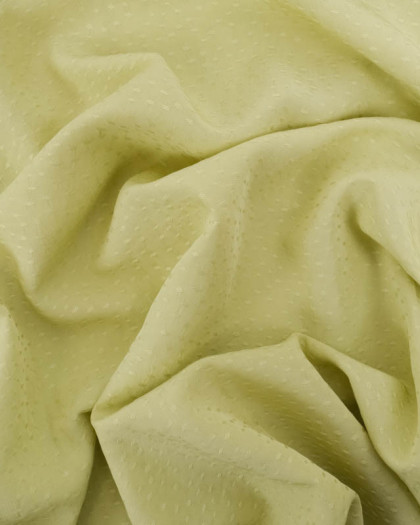 Tissu Viscose Motif Relief Vert Anis - Mercerine