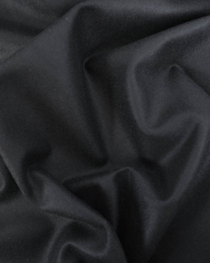 Tissu  Lainage 100% Laine Noir Uni - Mercerine