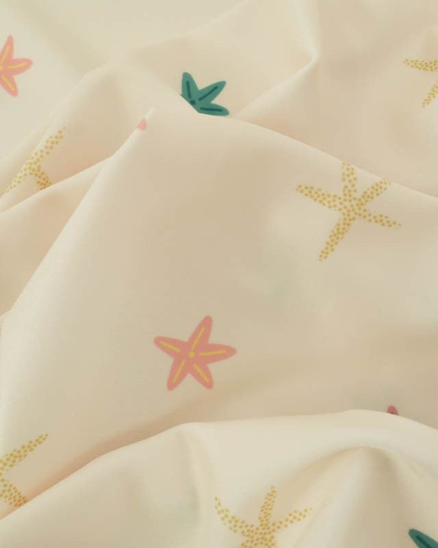 Tissu Maillot de Bain Etoiles de Mer Colorées -  Mercerine