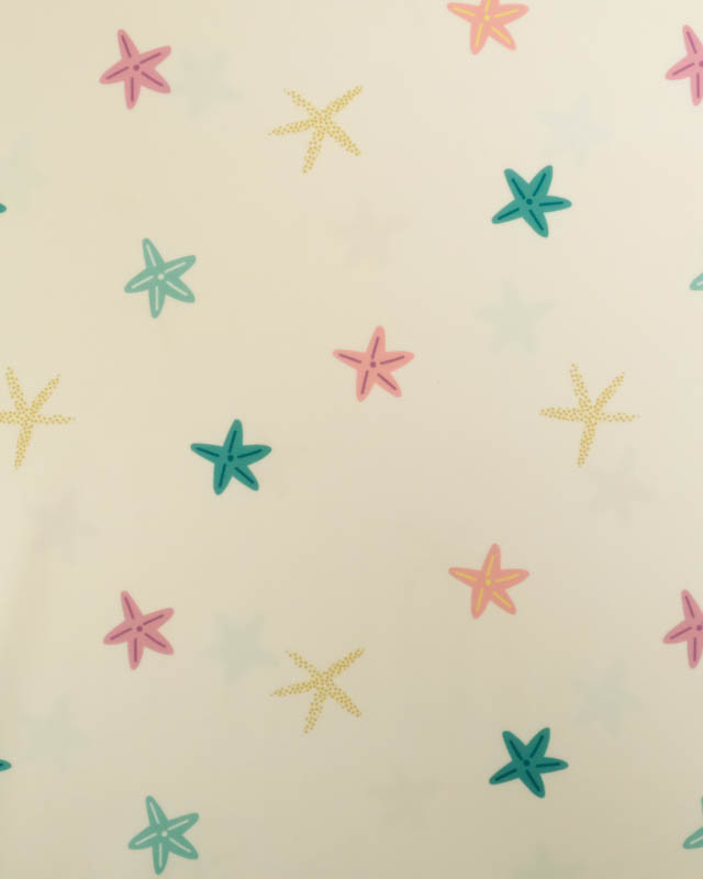 Tissu Maillot de Bain Etoiles de Mer Colorées -  Mercerine