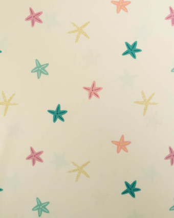 Tissu Maillot de Bain Etoiles de Mer Colorées -  Mercerine