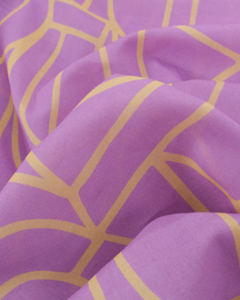 Voile de Coton Nerida Hansen Town Mauve - Mercerine
