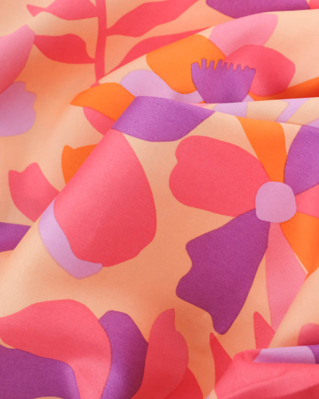 Satin de Coton Nerida Hansen Cloverdale Pêche - Mercerine