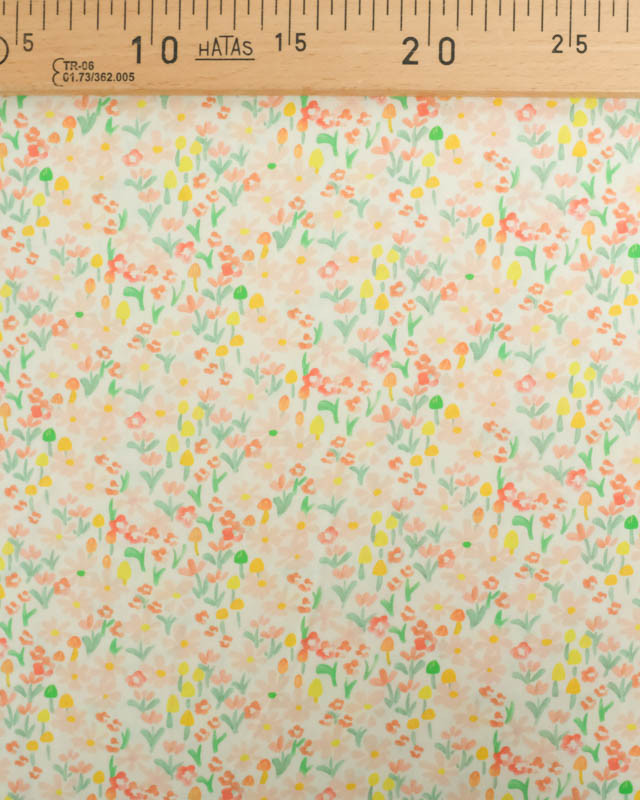 Viscose Impression Digitale Mini Fleurs Jaunes - Mercerine