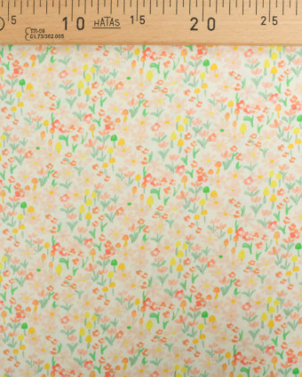 Viscose Impression Digitale Mini Fleurs Jaunes - Mercerine