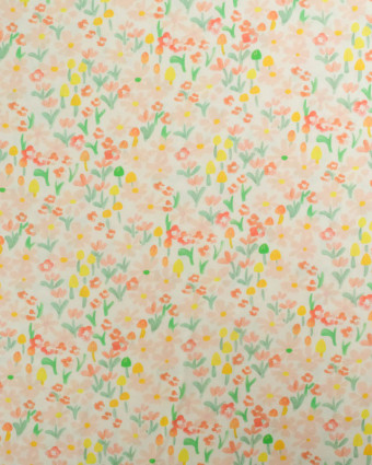 Viscose Impression Digitale Mini Fleurs Jaunes - Mercerine