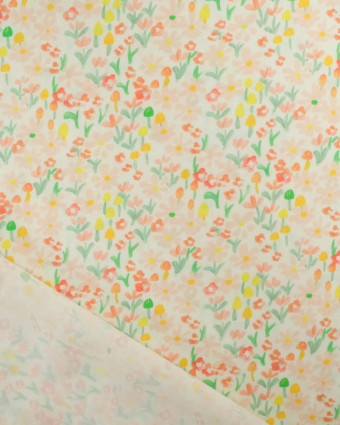 Viscose Impression Digitale Mini Fleurs Jaunes - Mercerine