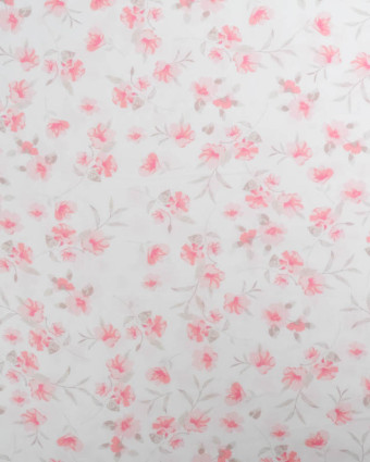 Viscose Impression Digitale Petites Fleurs Roses Vintages - Mercerine