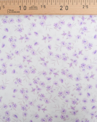 Viscose Impression Digitale Petites Fleurs Violettes Vintages - Mercerine