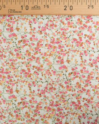 Viscose Impression Digitale Petites Baies Rose - Mercerine