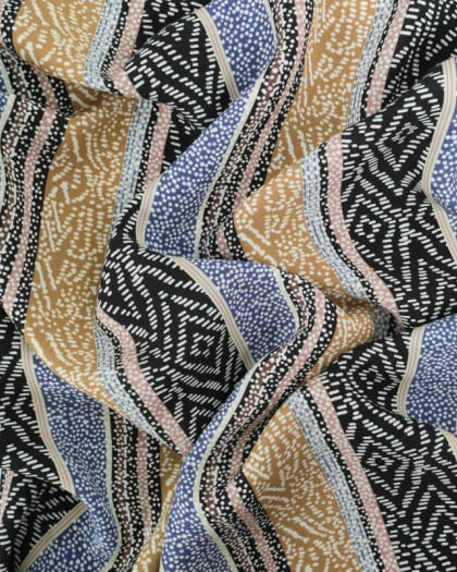Viscose Impression Digitale Ethnique - Mercerine