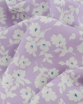 Viscose Impression Digitale Lilas Lisa - Mercerine