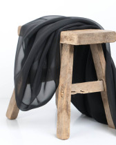 Mousseline Unie Noire Maria