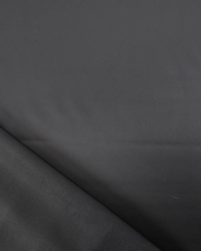 Satin Stretch Uni Noir Eva - Mercerine
