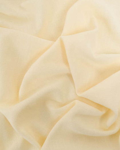 Tissu Lin Lavé Viscose Vanille - Mercerine