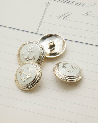 Bouton Email Ancre - 2 tailles - Mercerine