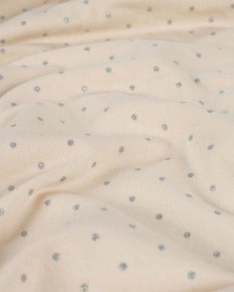 Jersey Petits Pois Pailletés Envers Extra Doux - 3 Coloris - Mercerine