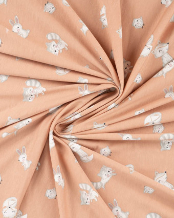 Jersey de Bambou Petits Animaux de la Forêt -  2 Coloris - Mercerine