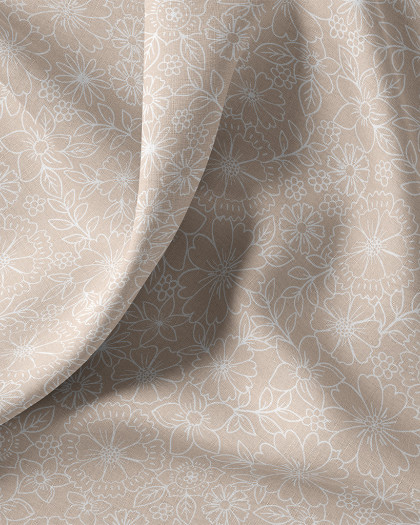 Tissu Coton Imrpimé Motif Floral - 3 Coloris - Mercerine