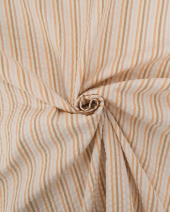 Tissu Seersucker Fines Rayures Colorées - 3 Coloris - Mercerine