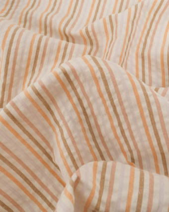 Tissu Seersucker Fines Rayures Colorées - 3 Coloris - Mercerine