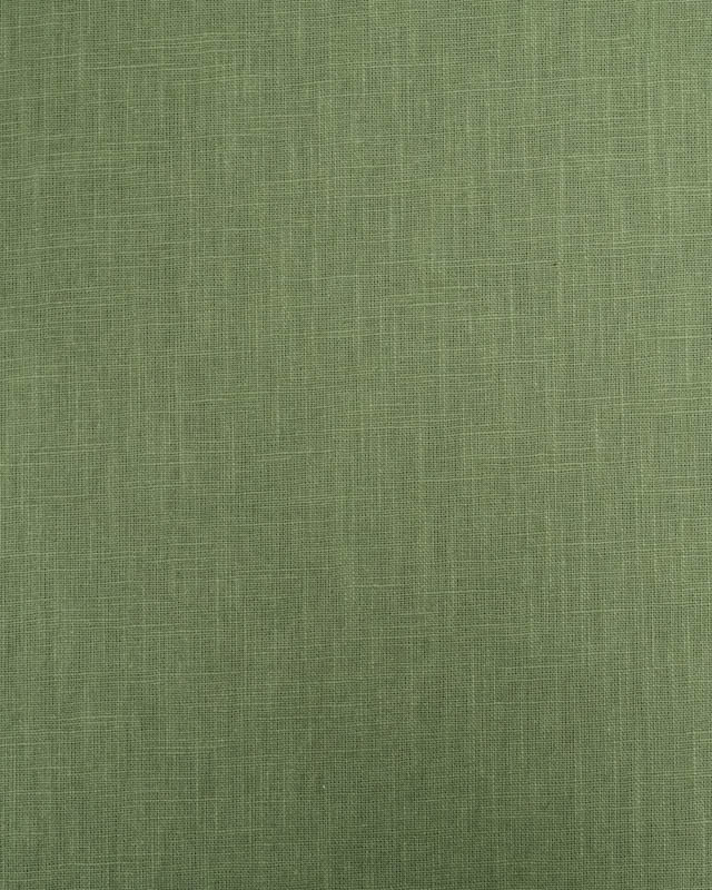Tissu Lin  Coton Olive  - Mercerine
