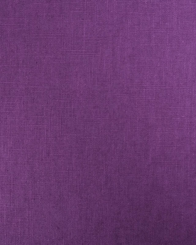 Tissu Lin  Coton Prune  - Mercerine