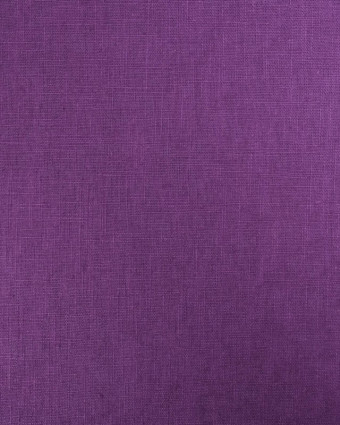 Tissu Lin  Coton Prune  - Mercerine