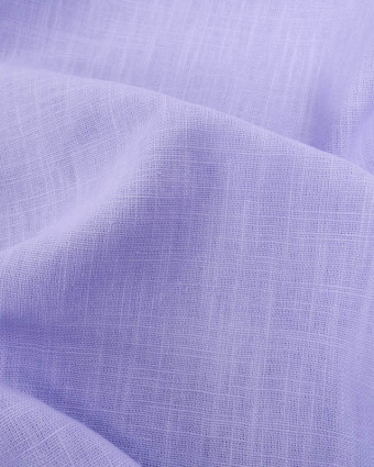 Tissu Lin Ramie Coton Lilas - Mercerine