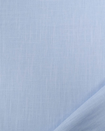 Tissu Lin  Coton Bleu Bébé  - Mercerine