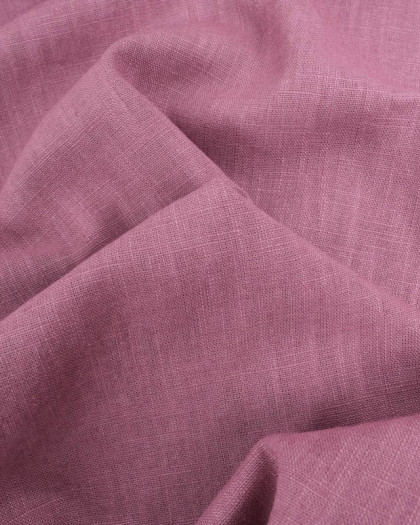 Tissu Lin Ramie Coton Vieux Rose - Mercerine