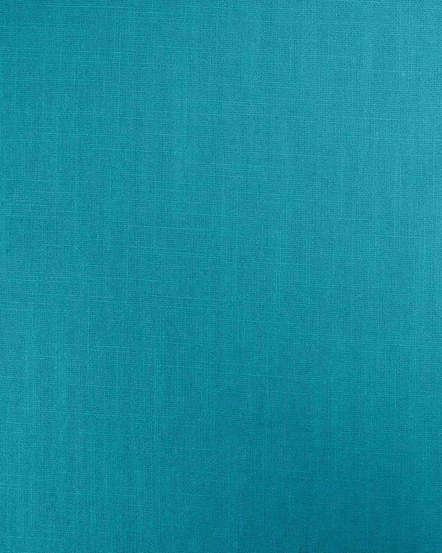 Tissu Lin  Coton Bleu Vert Océan  - Mercerine