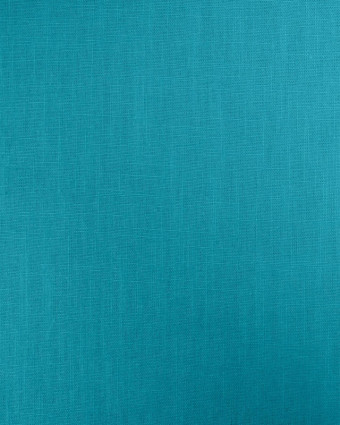 Tissu Lin  Coton Bleu Vert Océan  - Mercerine