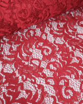 Tissu Dentelle Rouge Cerise Carla