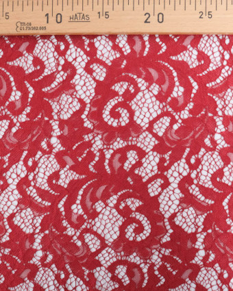 Tissu Dentelle Rouge Cerise Carla - Mercerine