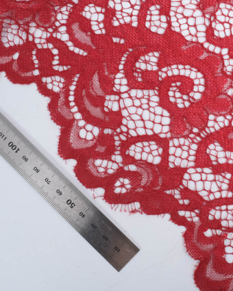 Tissu Dentelle Rouge Cerise Carla - Mercerine