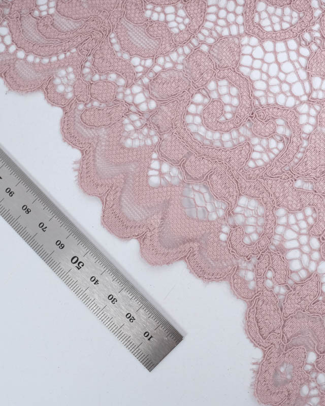 Tissu Dentelle Rose Poudré Carla - Mercerine