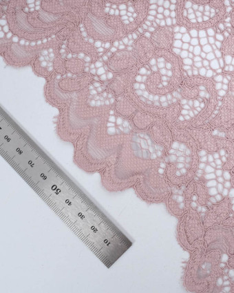 Tissu Dentelle Rose Poudré Carla - Mercerine